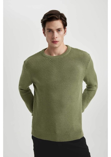 Standart Fit Normal Kesim Bisiklet Yaka Triko Kazak C0048AX24AU