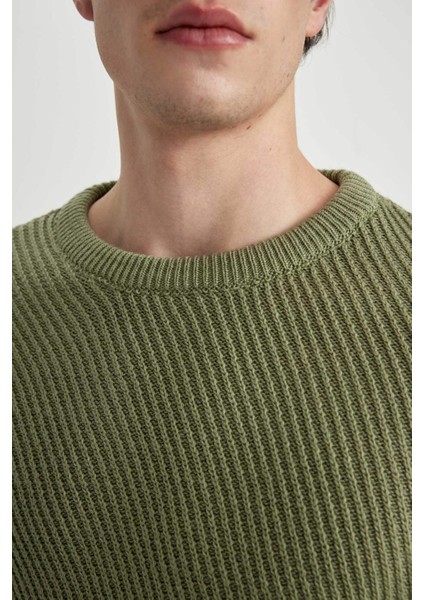 Standart Fit Normal Kesim Bisiklet Yaka Triko Kazak C0048AX24AU