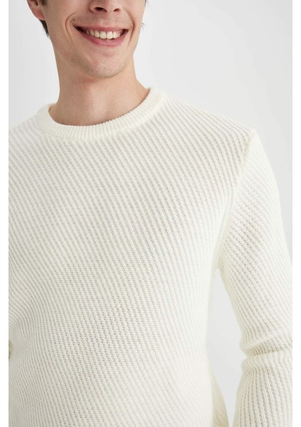 Standart Fit Normal Kesim Bisiklet Yaka Triko Kazak C0048AX24AU