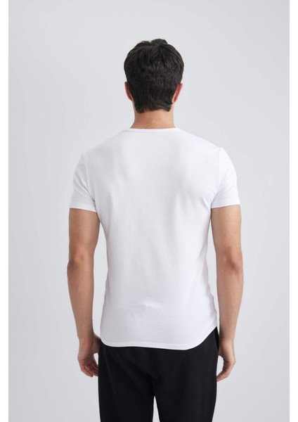 Slim Fit Bisiklet Yaka Üst L4885AZ24SM