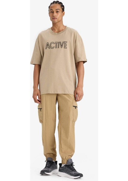 Fit Oversize Geniş Kalıp Kargo Cepli Dokuma Pantolon C1528AX24SM