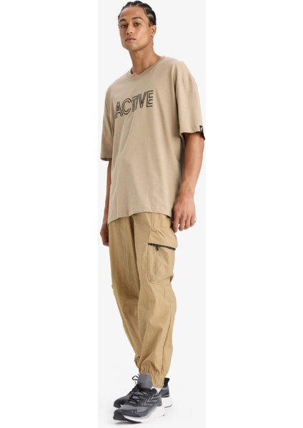 Fit Oversize Geniş Kalıp Kargo Cepli Dokuma Pantolon C1528AX24SM