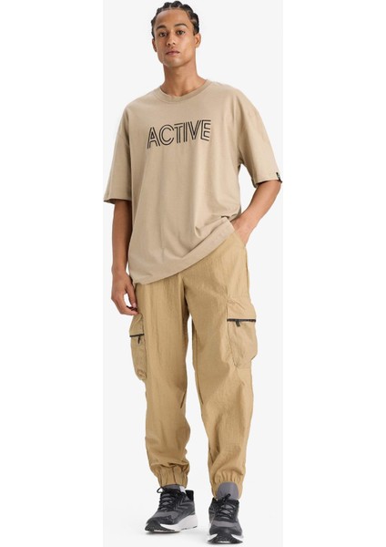 Fit Oversize Geniş Kalıp Kargo Cepli Dokuma Pantolon C1528AX24SM