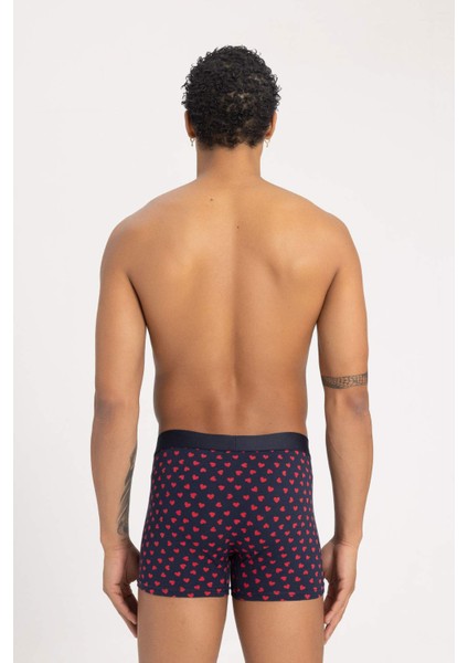 Regular Fit Kalp Desenli 3'lü Boxer B7923AX24SM