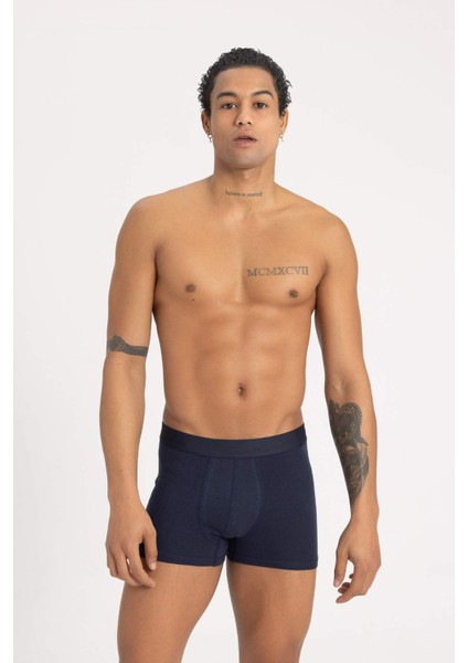 Regular Fit Kalp Desenli 3'lü Boxer B7923AX24SM