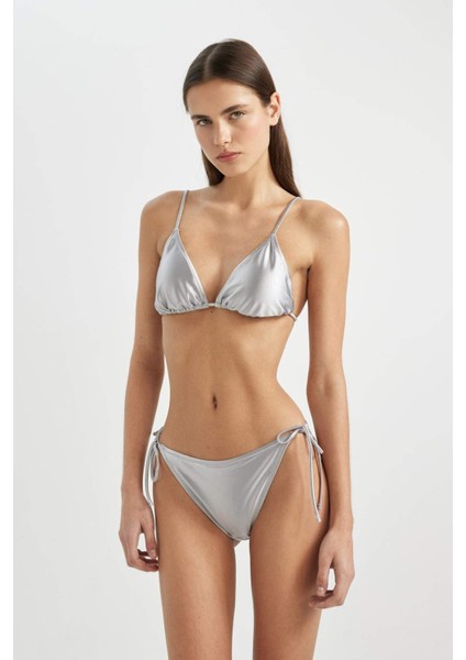Regular Fit Saten Bağcıklı Bikini Altı-Fall in Love B6934AX24HS