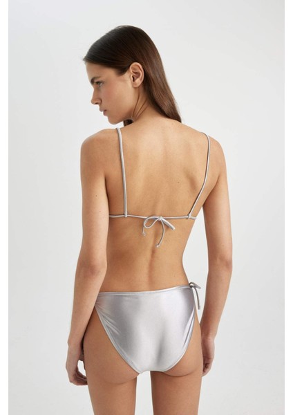 Regular Fit Saten Bağcıklı Bikini Altı-Fall in Love B6934AX24HS
