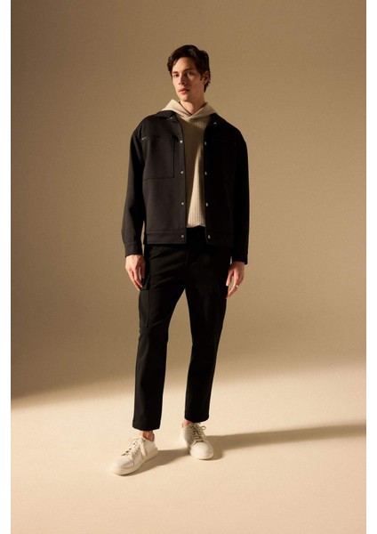 Jogger Yazlık Kumaş Pantolon Kargo Cepli Her Yöne Esneyen Düz Paça C1289AX24SP