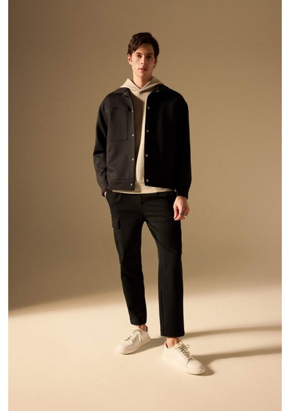 Jogger Yazlık Kumaş Pantolon Kargo Cepli Her Yöne Esneyen Düz Paça C1289AX24SP