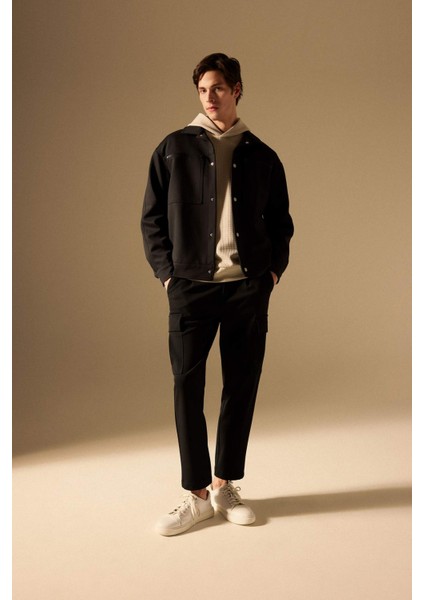 Jogger Yazlık Kumaş Pantolon Kargo Cepli Her Yöne Esneyen Düz Paça C1289AX24SP