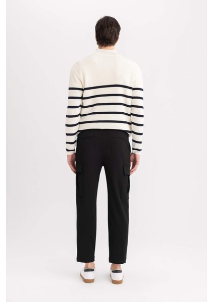 Jogger Yazlık Kumaş Pantolon Kargo Cepli Her Yöne Esneyen Düz Paça C1289AX24SP