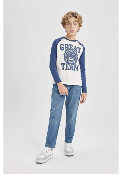 Erkek Çocuk Baskılı Uzun Kollu Tişört C1100A824SP