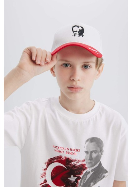 Erkek Çocuk Atatürk Baskılı Gabardin Cap Şapka A0399A824SM