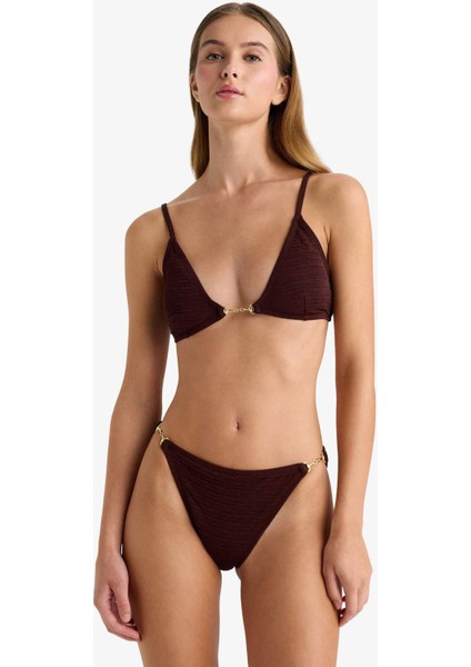 Regular Fit Krinkıl Kumaş Bikini Altı-Fall in Love
