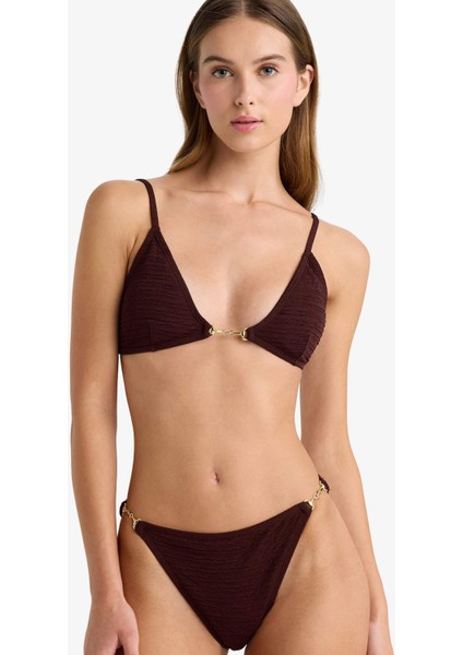 Regular Fit Krinkıl Kumaş Bikini Altı-Fall in Love