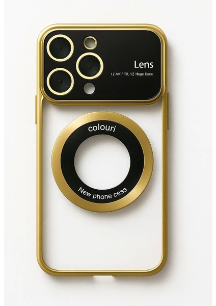 Iphone 14 Pro Kılıf Kamera Korumalı Magsafe Colourl Gold