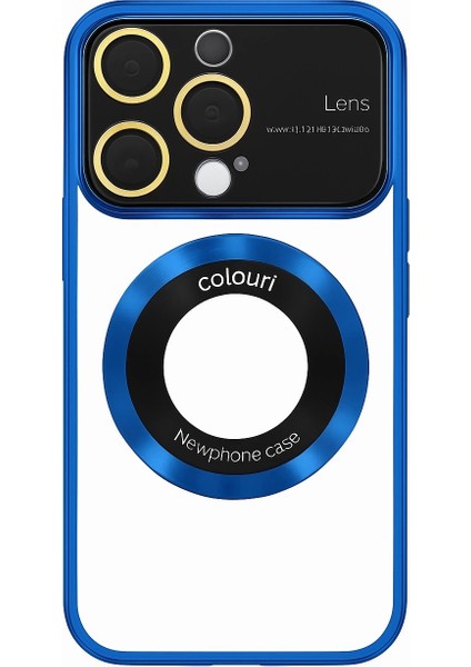 Iphone 14 Pro Kılıf Kamera Korumalı Magsafe Colourl Mavi