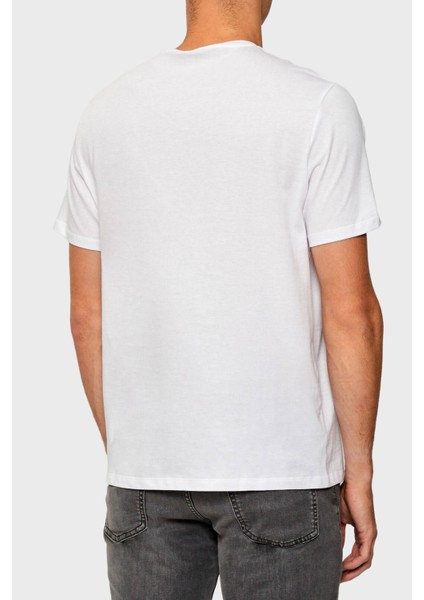 Logolu % 100 Pamuk Regular Fit Bisiklet Yaka T Shirt LV04RD820GYAA Erkek T Shirt LV04RD820G Yaa modelleri