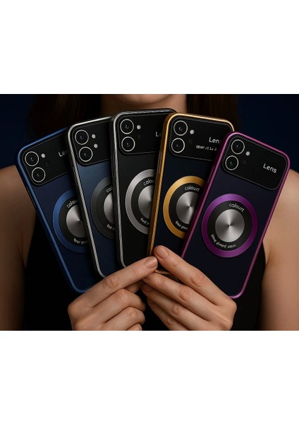 Iphone 14 Pro Kılıf Kamera Korumalı Magsafe Colourl Mavi