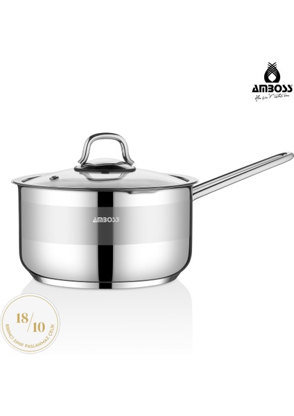 Ambos Saphire Paslanmaz Çelik Cam Kapaklı Sosluk Sütlük 16 Cm fırsatları