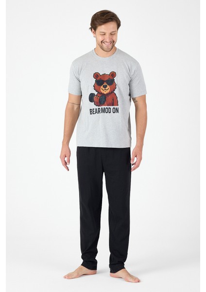 Teddy Bear Erkek Damat Pijama Takımı,kısa Kollu,cepli,mevsimlik 100% Pamuk,çeyiz,damat Bohça fırsatları