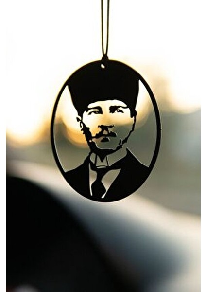 Metal Atatürk Dikiz Aynası Süsü 5-8 cm Kolay Montaj Tüm Araçlarla Uyumlu modelleri