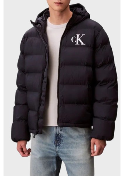 Kapitoneli Regular Fit Kapüşonlu Yaka Şişme Mont LV04RD528GCEF Erkek Mont LV04RD528G Cef
