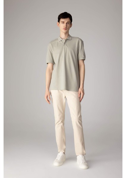 %100 Pamuk Regular Fit Polo Yaka Kısa Kollu Basic Düz Pike Kumaş Tişört C1293AX24SP