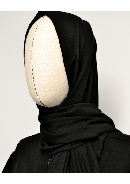 Kendinden Şallı Pamuklu Aerobin Kumaş Kadın Namaz Elbisesi / Ferace – 1-6 Beden Aralığı