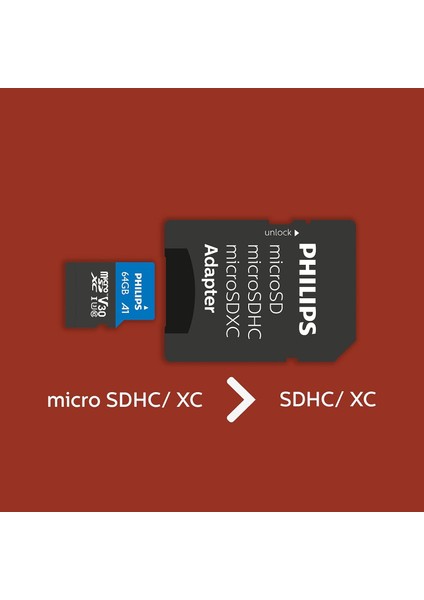 Sd Hafıza Kartı 64GB Ultra Pro Memory Card Dron -Kask-Araç Kamera V30 U3 Phılıps fiyatları