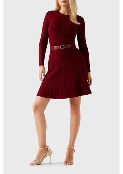 Ls Cn Flare Fit Bisiklet Yaka Kemer Detaylı Mini Triko Elbise W5BK68Z2YJ2 Bayan Elbise W5BK68 Z2YJ2 F57F fiyatları