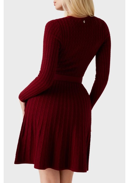 Ls Cn Flare Fit Bisiklet Yaka Kemer Detaylı Mini Triko Elbise W5BK68Z2YJ2 Bayan Elbise W5BK68 Z2YJ2 F57F modelleri