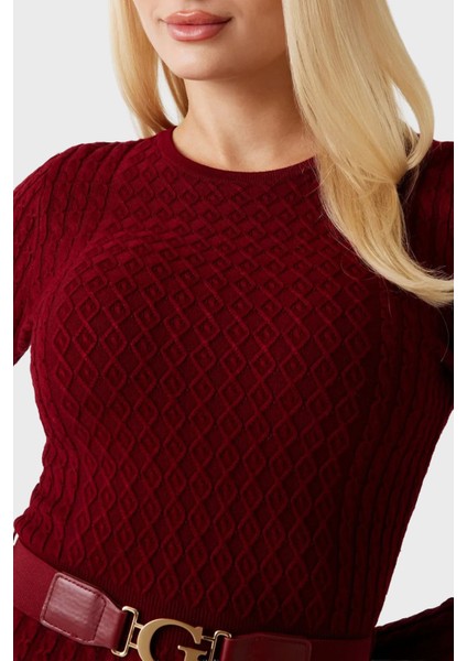 Ls Cn Flare Fit Bisiklet Yaka Kemer Detaylı Mini Triko Elbise W5BK68Z2YJ2 Bayan Elbise W5BK68 Z2YJ2 F57F fırsatları