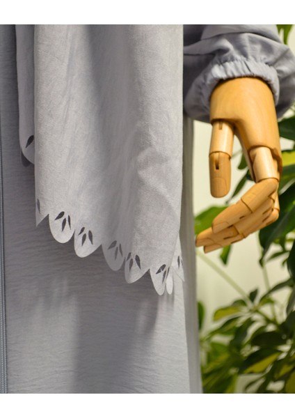 Kendinden Şallı Pamuklu Aerobin Kumaş Kadın Namaz Elbisesi / Ferace – 1-6 Beden Aralığı indirimleri