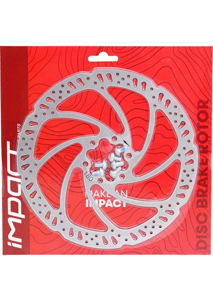 Bisiklet Rotor - 180 Mm, 6 Vida, Yrt-06, Kartlı