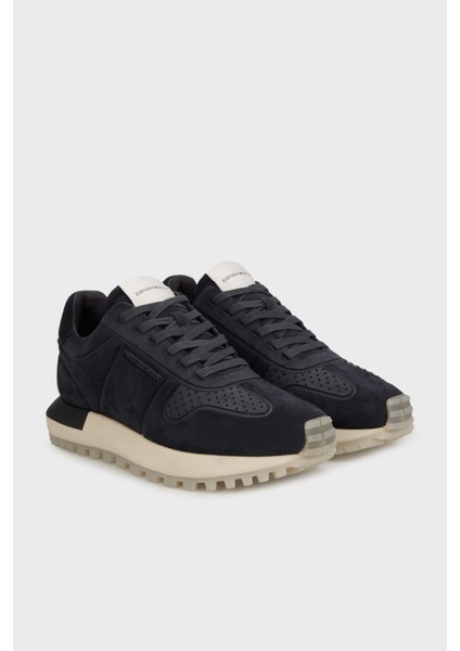 Logolu Süet Sneaker Ayakkabı Erkek Ayakkabı EM003740 AF19728 ZB005 modelleri