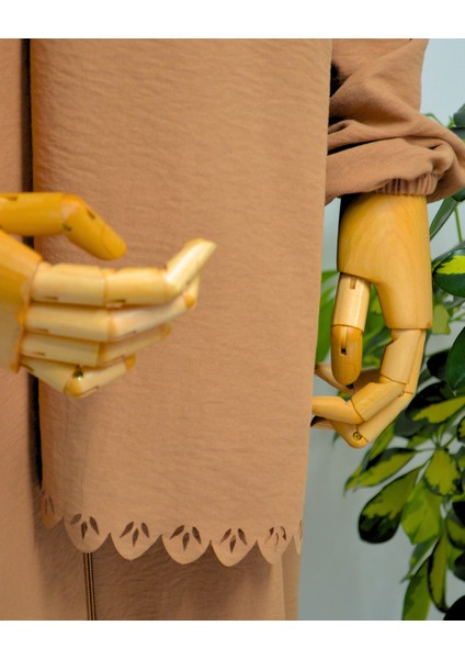 Kendinden Şallı Pamuklu Aerobin Kumaş Kadın Namaz Elbisesi / Ferace – 1-6 Beden Aralığı fiyatları