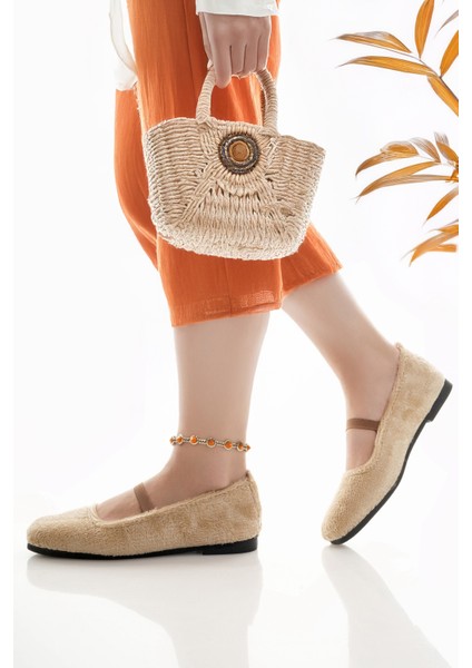 Kadın Babet Bej Hafif Rahat Şık Iş Ofis Günlük Ayakkabı fiyatları