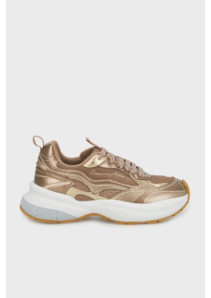 Logolu Metalik Detaylı Kalın Taban Sneaker Ayakkabı Bayan Ayakkabı EW003056 AF19766 M6203