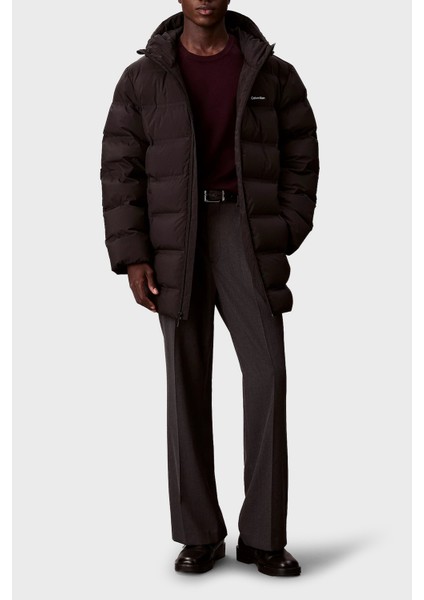 Kapitoneli Logolu Regular Fit Kapüşonlu Mont LV04LD516GUB1 Erkek Mont LV04LD516G Ub1 fiyatları