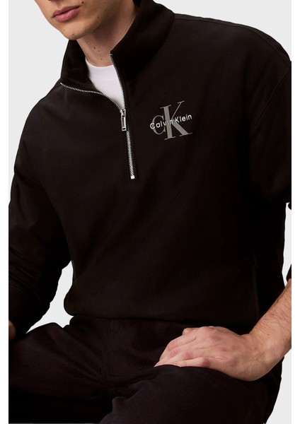 Pamuklu Regular Fit Yarım Fermuarlı Dik Yaka Sweat LV04RD236GUB1 Erkek Sweat LV04RD236G Ub1 fırsatları