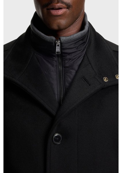 Yün ve Kaşmir Karışımlı Relaxed Fit Dik Yaka Kaban Erkek Kaban 50549193 001 fırsatları