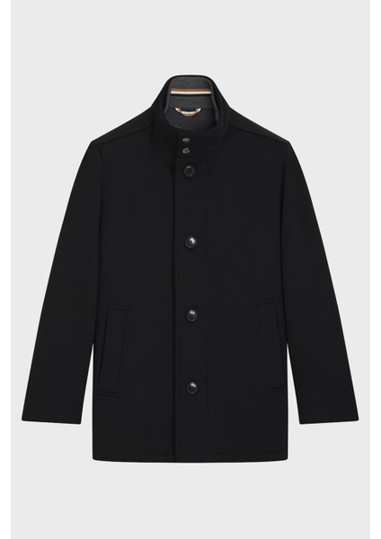 Yün ve Kaşmir Karışımlı Relaxed Fit Dik Yaka Kaban Erkek Kaban 50549193 001