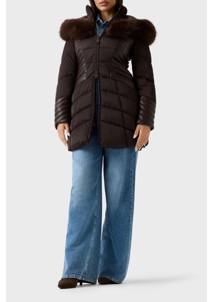 New Oxana Regular Fit Fermuarlı Kapüşonlu Şişme Mont W4BL61WGLZ0 Bayan Mont W4BL61 Wglz0 G1EB fiyatları