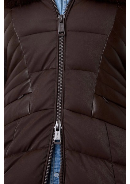 New Oxana Regular Fit Fermuarlı Kapüşonlu Şişme Mont W4BL61WGLZ0 Bayan Mont W4BL61 Wglz0 G1EB indirimleri