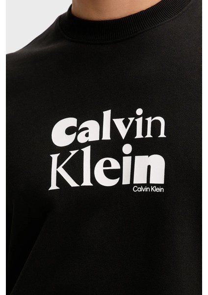 Logolu Pamuklu Relaxed Fit Bisiklet Yaka Sweat LV04LD242GUB1 Erkek Sweat LV04LD242G Ub1 indirimleri