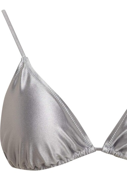Regular Fit Saten Üçgen Bikini Üstü-Fall in Love B6933AX24HS