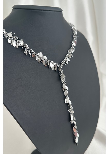 Hareketli Oval Arpa Detay Işıltılı Ayarlanabilir Y Kolye (60CM) fiyatları