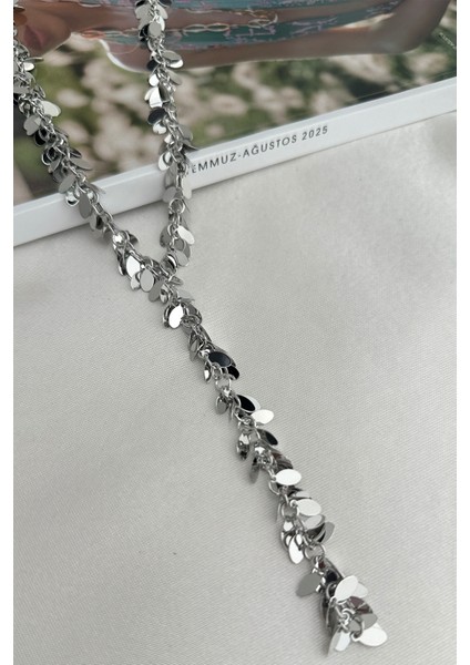 Hareketli Oval Arpa Detay Işıltılı Ayarlanabilir Y Kolye (60CM) fırsatları