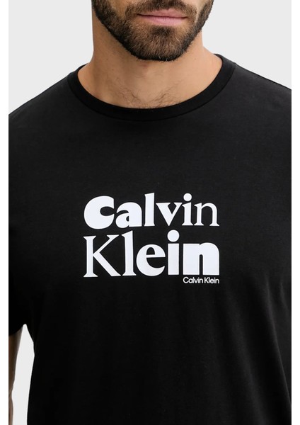 Logolu % 100 Pamuk Regular Fit Bisiklet Yaka T Shirt LV04RD820GUB1 Erkek T Shirt LV04RD820G Ub1 modelleri